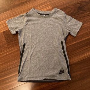 Boys Grey Nike Short Sleeve T-Shirt